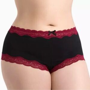 Torrid - NWT Sz 3X Black and Red Lace Trim Cheeky Panties